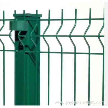 green or black 3D curved welded mesh fence